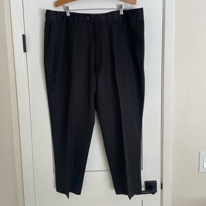 Roundtree & Yorke Black Dress Pants Classic Straight-Leg